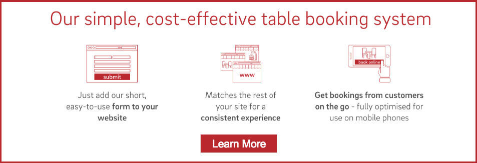Get a professional website with table bookings